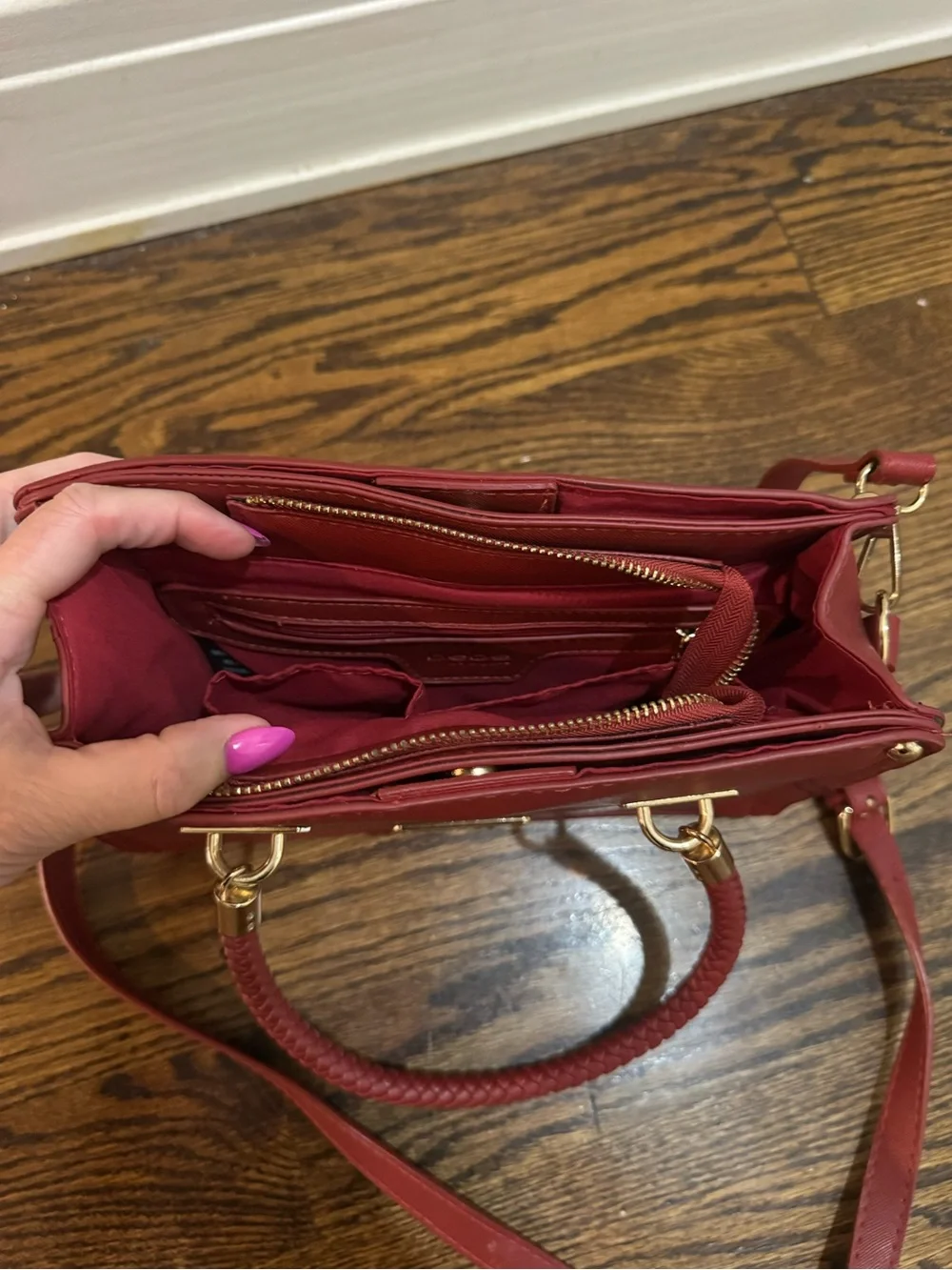 Red Bebe Hand/Shoulder Bag
